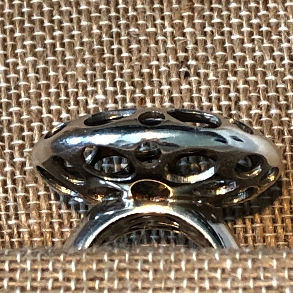 .950 silver statement ring and earrings jewelry set - Picture 15 of 16